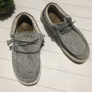 Hey Dude Wally Stretch Fleece Slip‎ On Shoes Mist Gray Mens Size 7